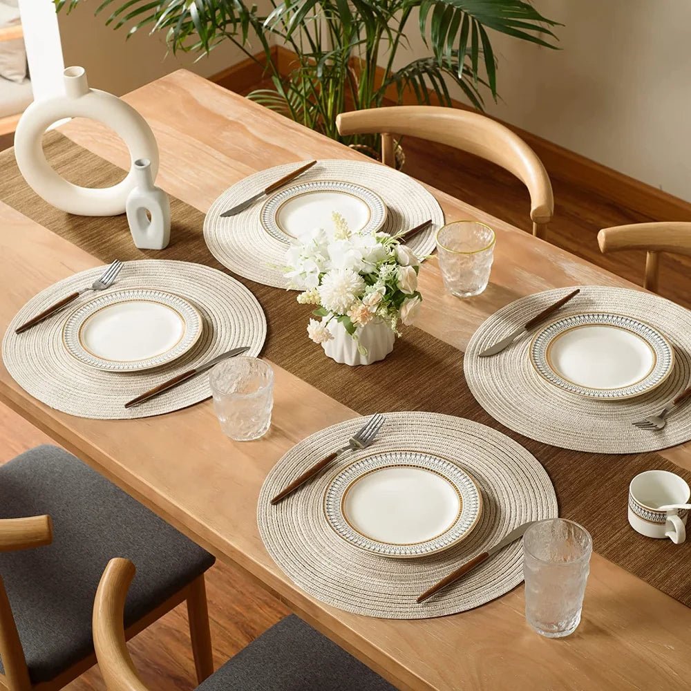 12 - Piece Round Placemat Set (with Coasters) - Urban Jiko