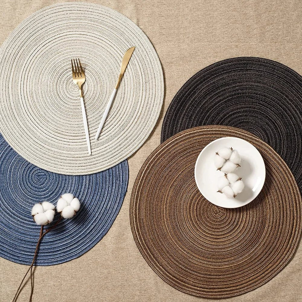 12 - Piece Round Placemat Set (with Coasters) - Urban Jiko