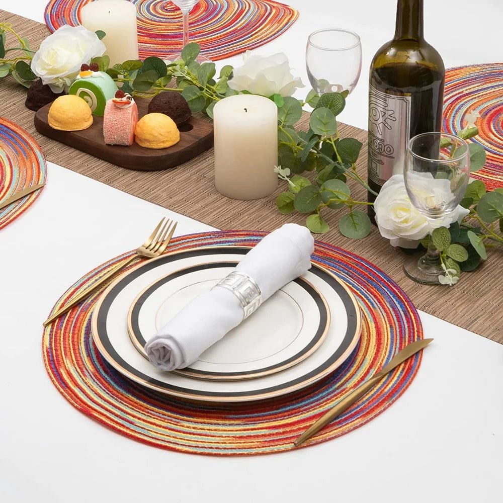 12 - Piece Round Placemat Set (with Coasters) - Urban Jiko