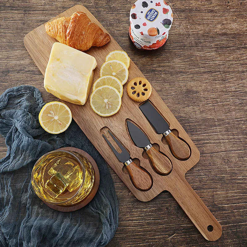 Acacia Cheese Board (with Utensils)