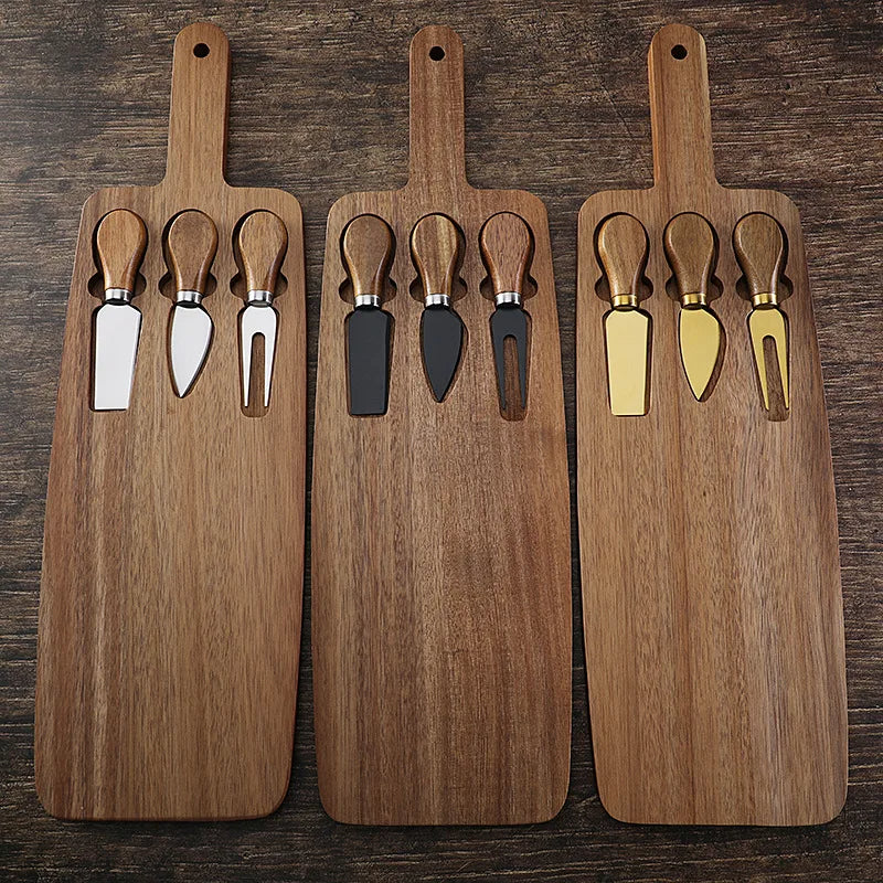 Acacia Cheese Board (with Utensils)