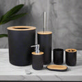 6 - Piece Bamboo Bathroom Accessories Set - Urban Jiko