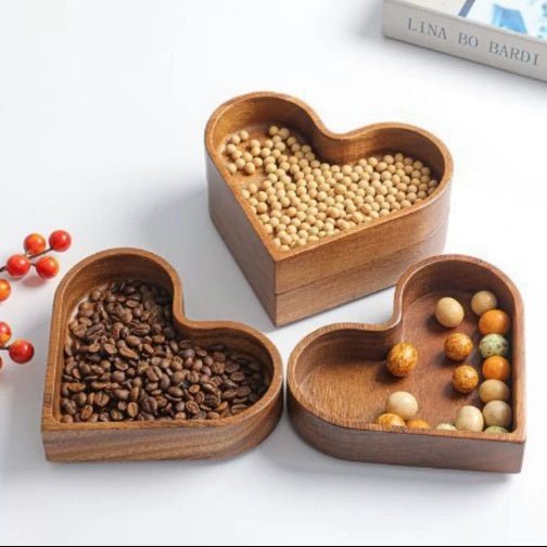 Heart Shaped Pine Wood Bowl - Urban Jiko